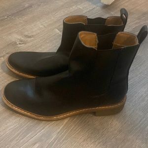 Black and brown dressy boots
